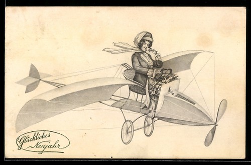 Junge frau als pilotin - als, von