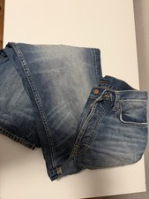 Nudie Loud Larry Blue Ice 28/30 Selvage Baggy Wide Loose