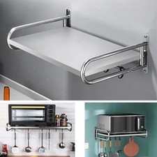 Mikrowellenhalter Mikrowellen Halterung Ablage Halter Wandhalter+5 Haken DHL