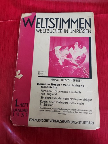 Alte zeitschrift weltstimmen - zeitschrift:,