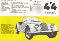 MORGAN 4´4 +8 Plus 8 Eight Fun Roadster Original 60er Jahre Prospekt Brochure 47