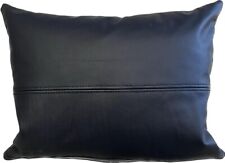 Sofakissen 50x40cm schwarz echt Leder Kissen Lederkissen Zierkissen Nappaleder