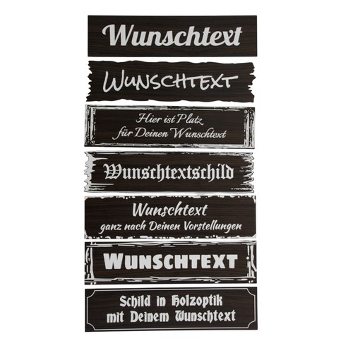 Wunschtext schild wetterfest - wunschtext,