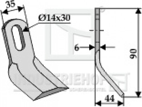 Messer mulchmesser nob 35 - y-messer, 63-nob-35