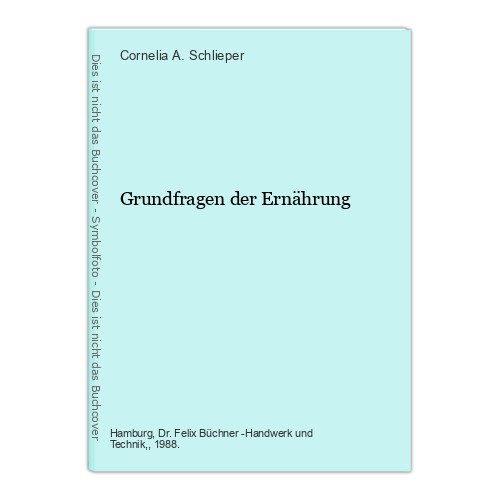 Grundfragen der ernährung - der,