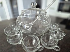 Vintage Glas Bowle Set 60er
