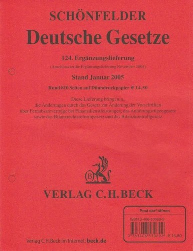 Schönfelder deutsche gesetze - deutsche,