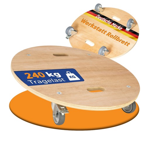 Werkstatt rollbrett holz rund - werkstatt,