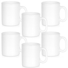 Becher aus Glas Weiß 300 ml 6