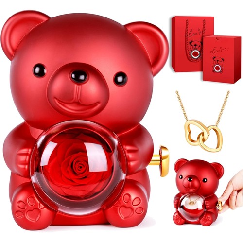 Rosen teddybär geschenkbox - rosen,
