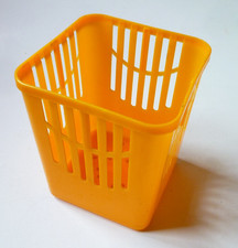 DDR Pneumant Besteckkörbchen Besteckkorb Bestecktrockner Plaste Plastik orange