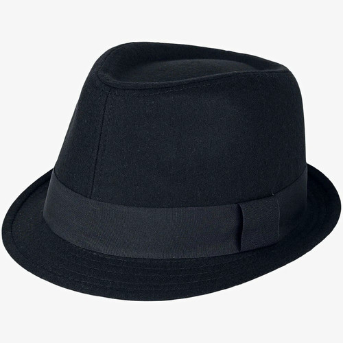 Herren fedora filzhut schwarz - fedora,