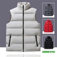 Herren Weste Steppweste Bodywarmer Ärmellos Jacket Stehkragen Winddichte Weste