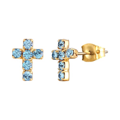 Aqua swarovski kristall kreuz - swarovski,