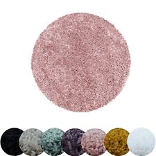 Hochflor Shaggy Teppich Wohnzimmerteppich Schlafzimmer Flor Super Soft Form Rund