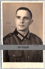 Wehrmacht Soldat im Portrait - WK2 Foto-AK 9x14cm