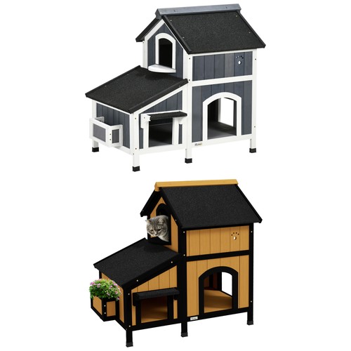 Pawhut katzenhaus tannenholz - pawhut,