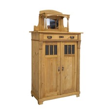 Vertiko mit Aufsatz Schrank Highboard Jugendstil Weichholz B: 99 cm -11770-