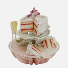 Santoro 3D Pop Up Schaukel Pirouette Grußkarte Tortenständer Geburtstag Hochzeit