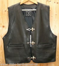 Skorpion Lederweste Club2 Chopper Harleyfahrer BikerWeste Nappaleder Rockerkutte