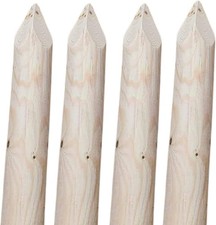 Spitze Holzpalisaden ø 6cm 4-Pack Holzpfähle Baumpfahl Zaunpfosten Gartenzaun