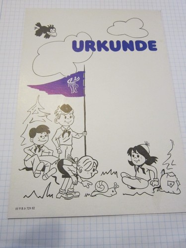 Urkunde junge pioniere ddr - pioniere,