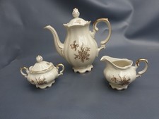 I. Kronester Bavaria Kernstück Kaffeekanne Zuckerdose Milchkännchen Goldrand