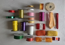 Konvolut 23x Geschenkband, Jute-/ Schmuck-/ Schleifenband, Dekoband, Strohseide