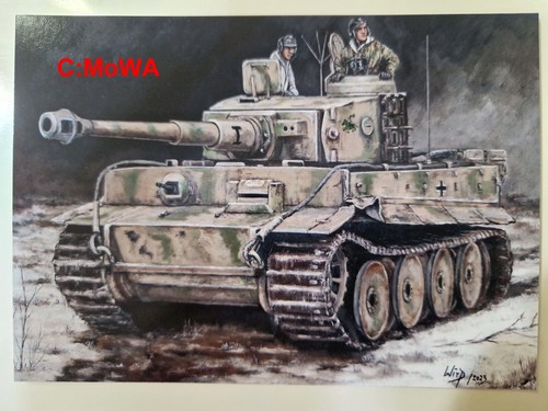 Postkarte tiger der schw - (tiger,