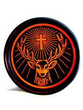 Altes Werbe-Gaststätten-Kellner Bier Tablett "JÄGERMEISTER KRÄUTERLIKÖR" Werbung