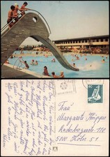 Wiesbaden Opelbad Neroberg Wasserrutsche Freibad Schwimmbad 1977