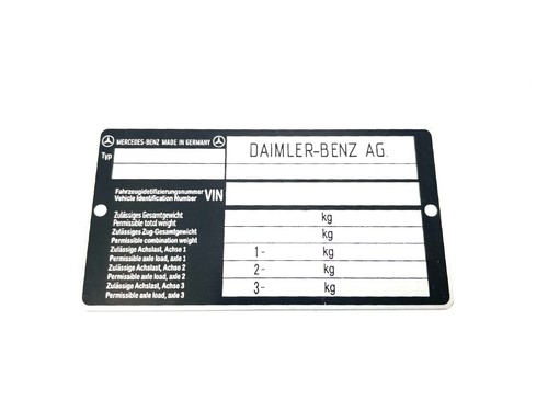 Mercedes benz typenschild - mercedes-benz,