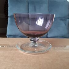 Retro Lila Glas Dessertbecher mit Fuß