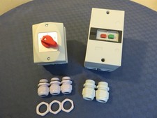 Stern Dreieck Schalter & KEDU Motorschutz 4-6,3A für 3kW Motoren, in 2 Gehäusen