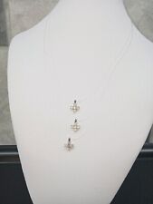 1 3-fach Halskette-Anhänger-Kreuz-Strass-NEU-UNGETRAGEN-Modeschmuck