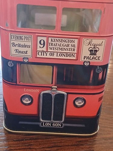 London red bus blechdose - london,