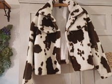 Plüsch Jacke Kuhmuster