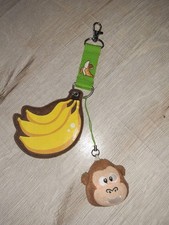 Schlüsselanhänger für Kinder Affe Mit Bananen Mit Adressschild 