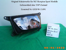 MZ ECE Scheinwerfer Zustand Neuwertig von SKORPION SPORT original