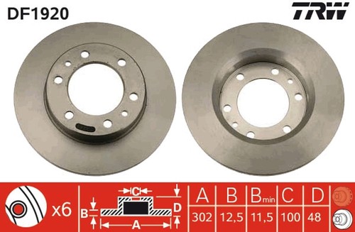 Trw bremsscheibe df1920 - 2x,