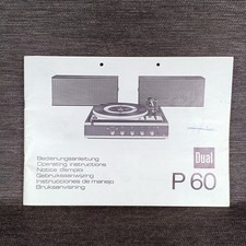 DUAL P60 Original Bedienungsanleitung, Service Manual, 34 Seiten, gebraucht