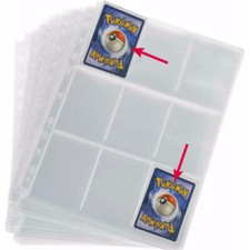 Neu Schutzhülle Kartenhüllen für Album Ordner Mappe Pokemon MTG Yugioh Top Side 