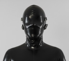 3tlg Latex Bondage Set Maske