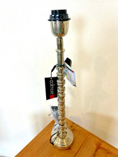 COLMORE Leuchte CHIC Alu Silber Tischleuchte Lampenfuß Maritim Style Luxus 53 cm