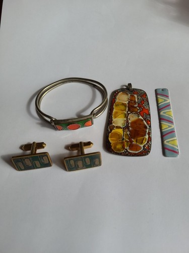 Konvolut schmuck aus emaille - konvolut,