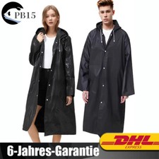 Unisex Regenponcho Wasserdicht EVA Regencape Regenschutz Mehrweg für Wandern DE