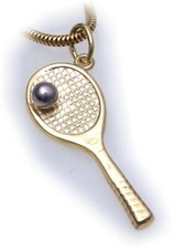 Tennis Racket Ball Pendant in