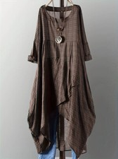 Lagenlook Zipfel Kleid braun