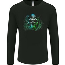 Funkel Augen Evil Skull Herren Langarm T-Shirt