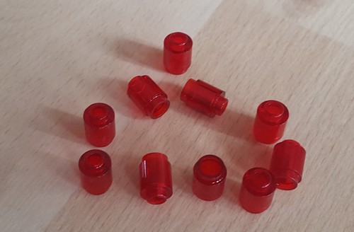 Transparent rote lego - transparent, basic